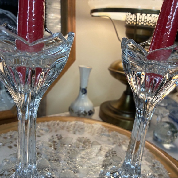 Gorham crystal lotus tulip candle holder - Picture 6 of 11